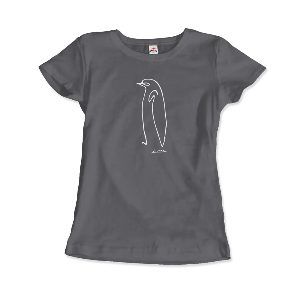 Pablo Picasso Penguin Line Artwork T-Shirt by Art-O-Rama Shop ART-O-RAMA-SHOP