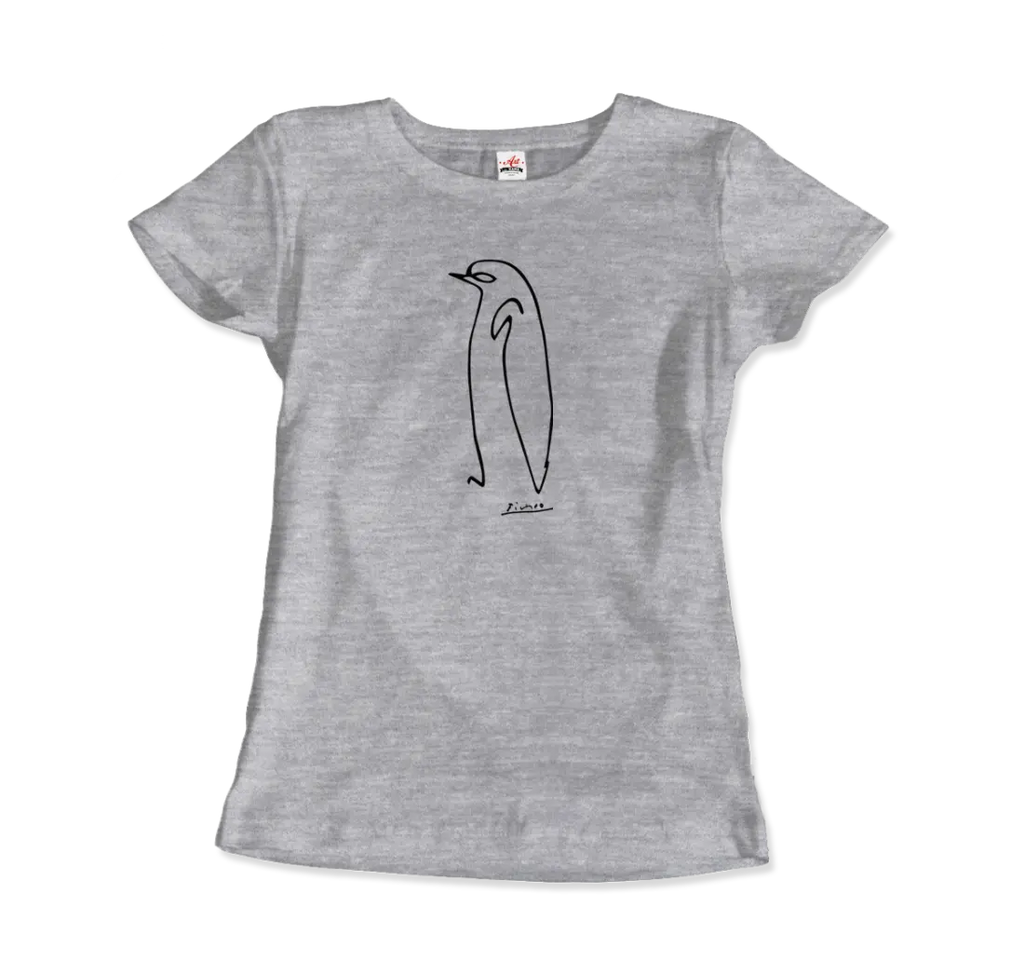 Pablo Picasso Penguin Line Artwork T-Shirt by Art-O-Rama Shop ART-O-RAMA-SHOP