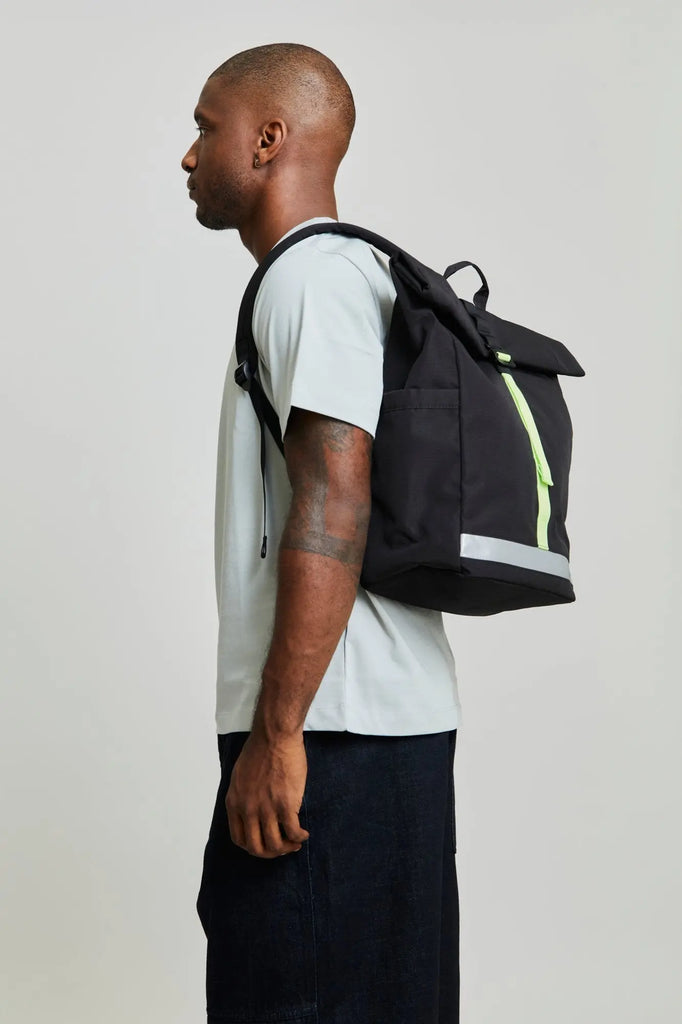Pack Lars Roll Backpack Black Lime by Lefrik USA Lefrik USA