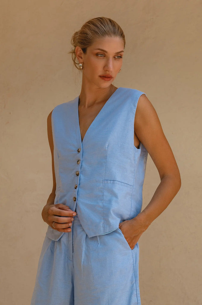 Paige Linen Vest by Bali Lane Bali Lane