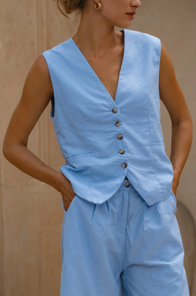 Paige Linen Vest by Bali Lane Bali Lane