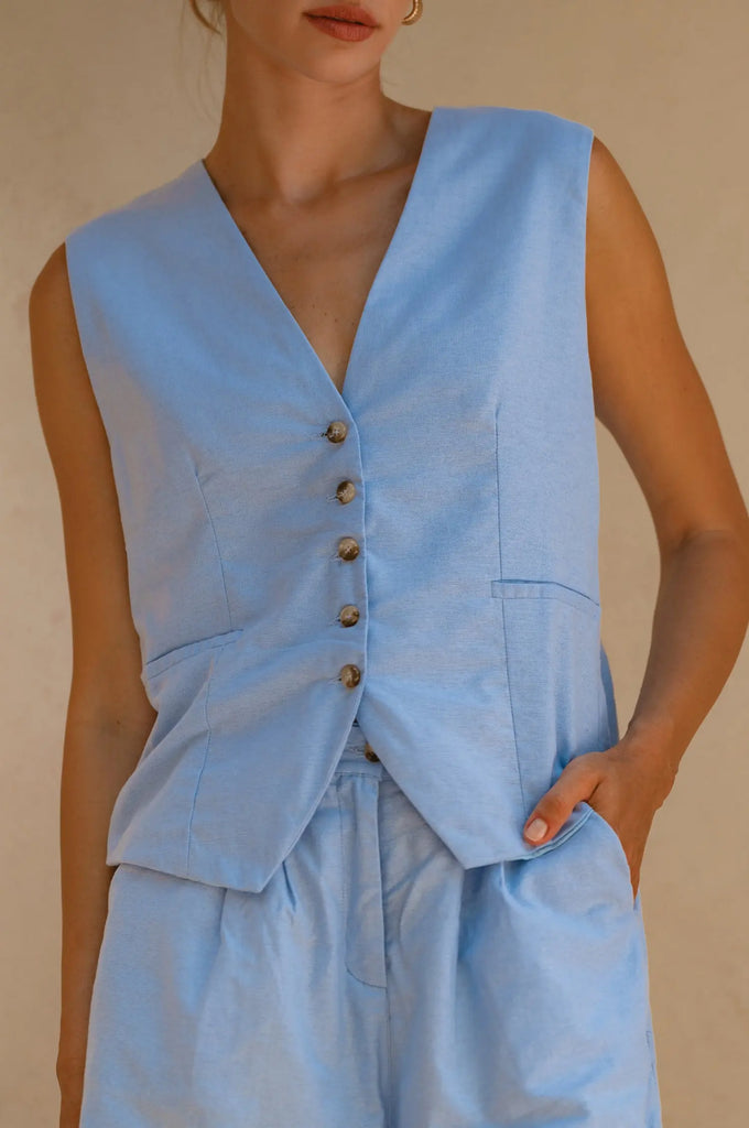 Paige Linen Vest by Bali Lane Bali Lane