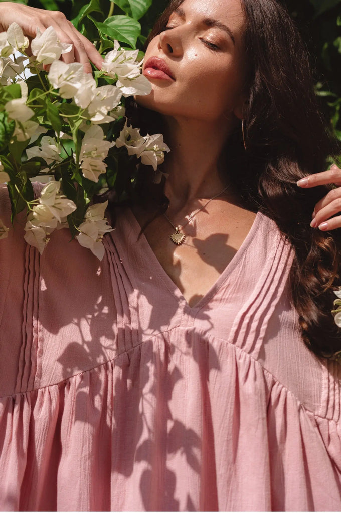 Palmira Handcrafted Linen Mini Dress by Bali Lane Bali Lane