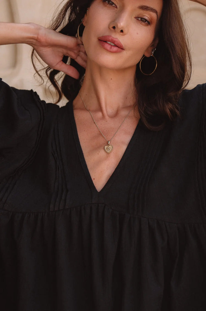 Palmira Handcrafted Linen Mini Dress by Bali Lane Bali Lane