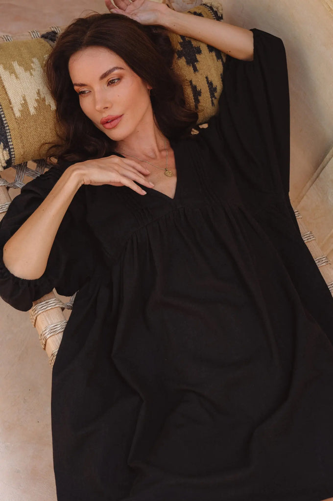 Palmira Handcrafted Linen Mini Dress by Bali Lane Bali Lane