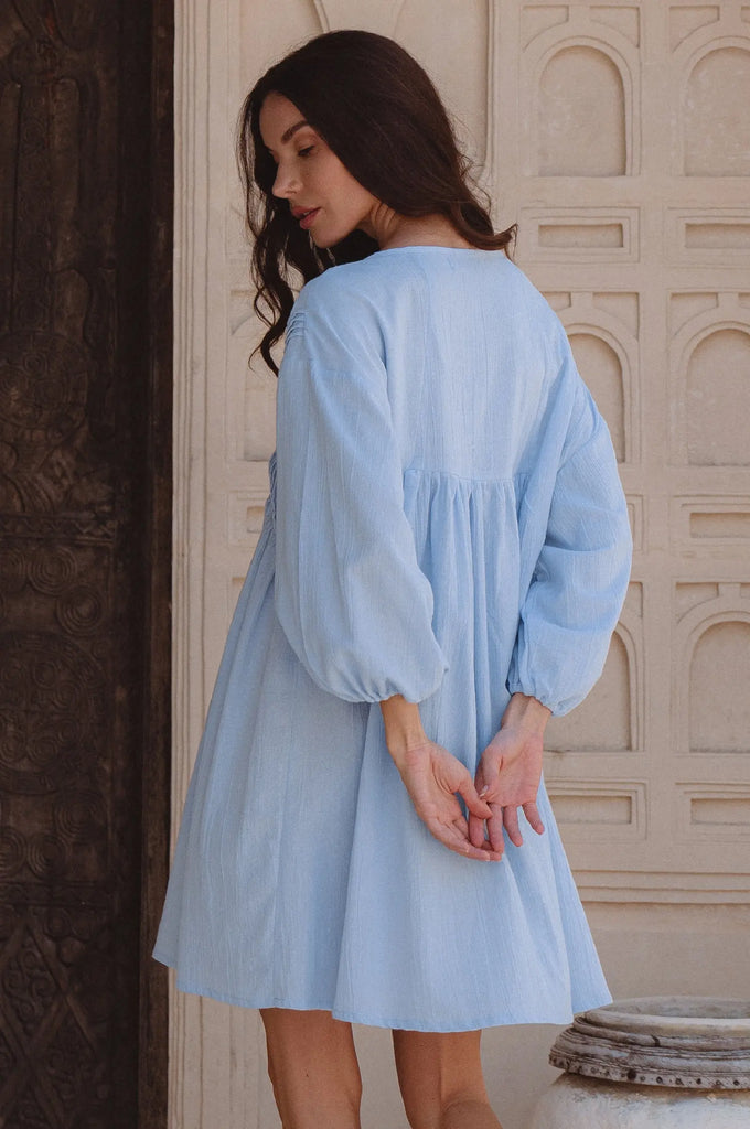 Palmira Handcrafted Linen Mini Dress by Bali Lane Bali Lane