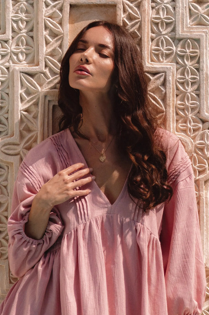 Palmira Handcrafted Linen Mini Dress by Bali Lane Bali Lane