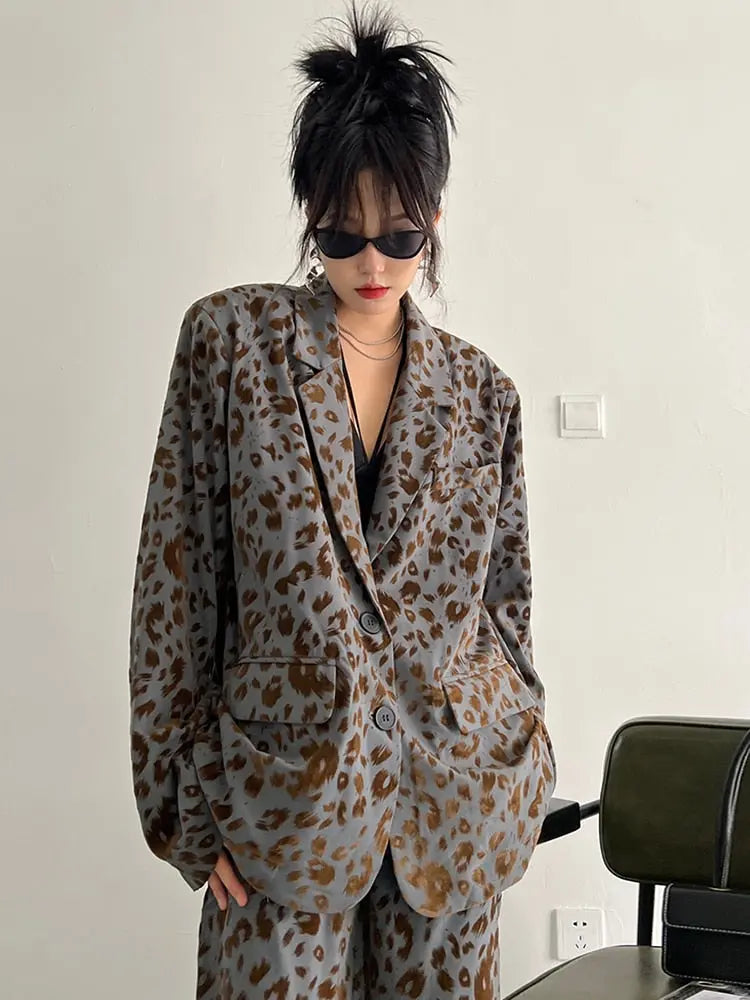 Panta Leopard Print Blazer by Marigold Shadows Marigold Shadows