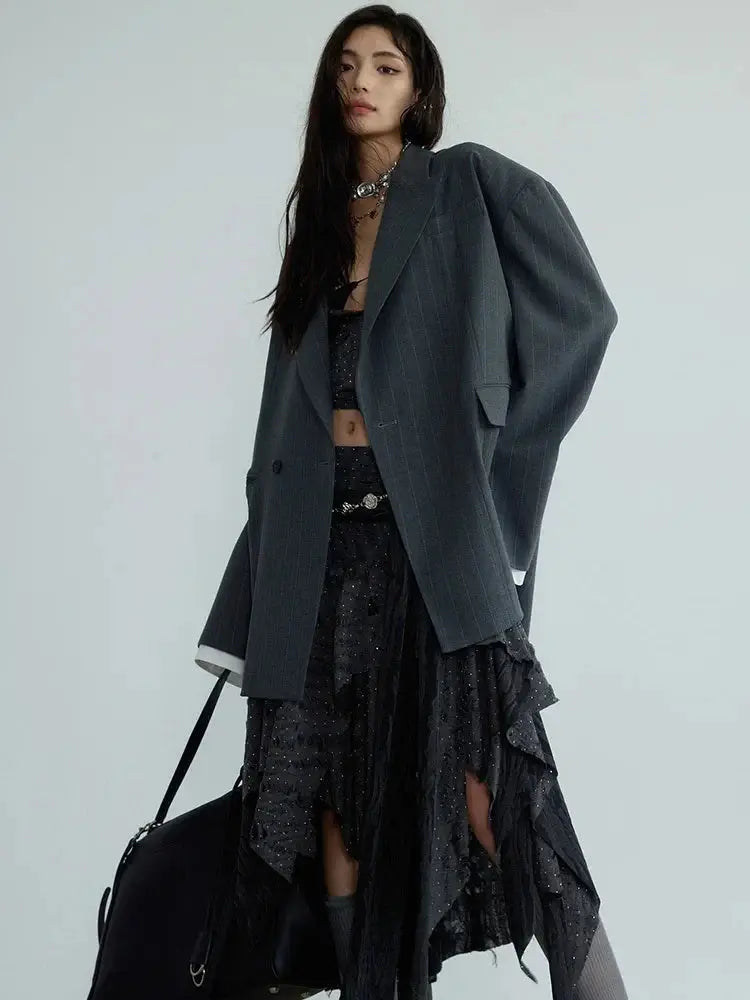 Peeks Oversized Blazer by Marigold Shadows Marigold Shadows