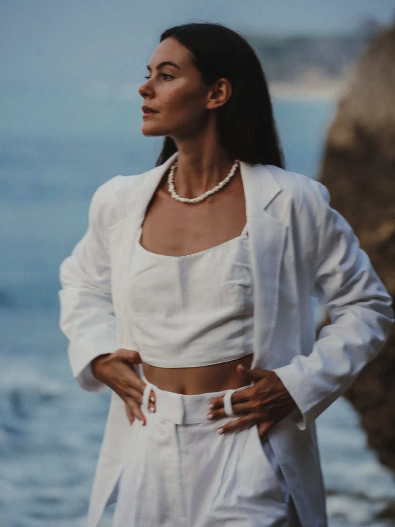 Pera Blazer - White by The Handloom The Handloom