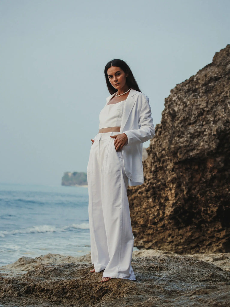 Pera Blazer - White by The Handloom The Handloom