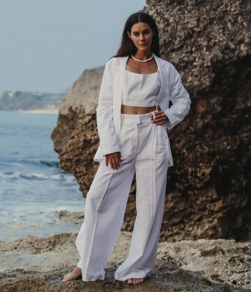 Pera Blazer - White by The Handloom The Handloom