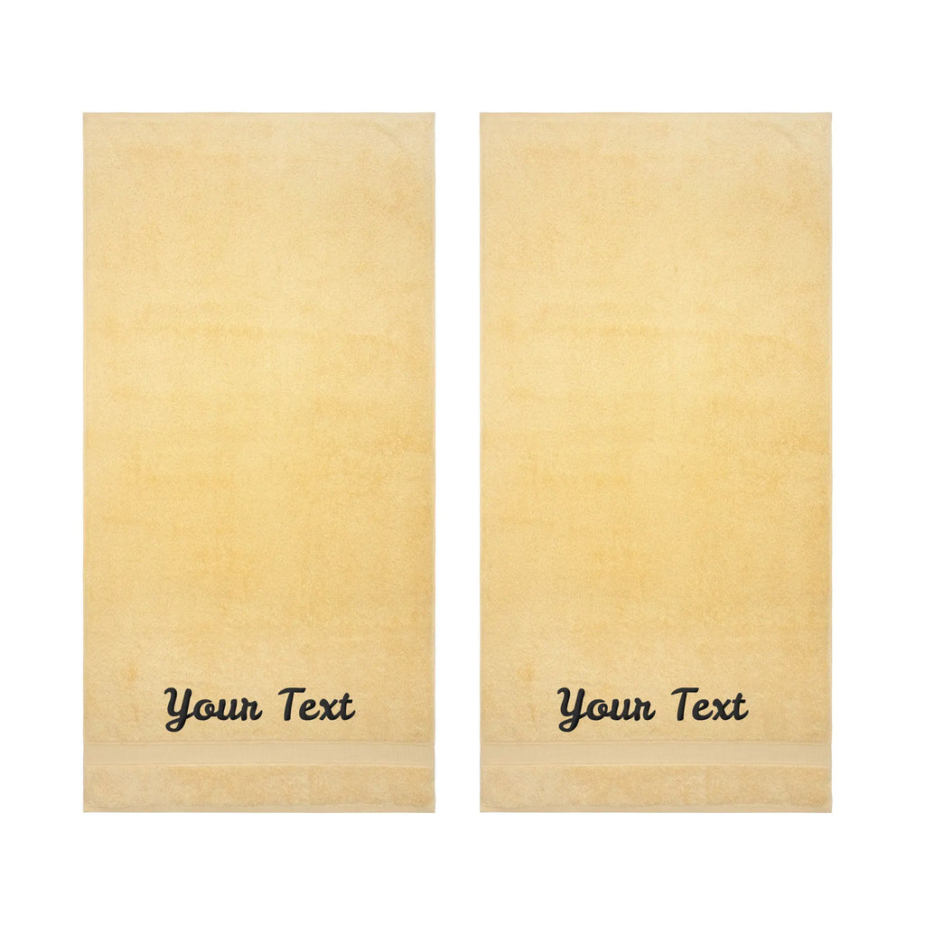 Personalized Towels, Hotel & Spa Quality, Super Soft, Highly Absorbent, 100% Turkish Genuine Cotton Monogrammed Towel by La'Hammam La'Hammam