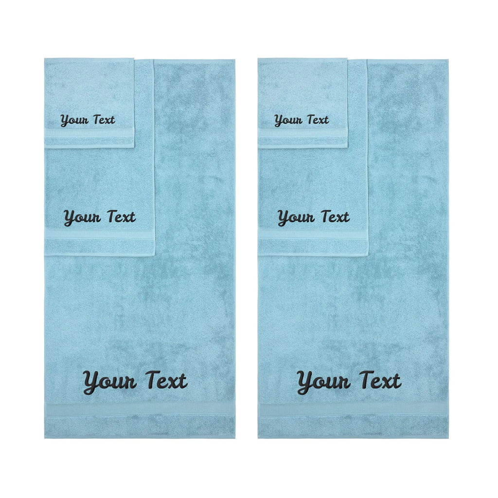 Personalized Towels, Hotel & Spa Quality, Super Soft, Highly Absorbent, 100% Turkish Genuine Cotton Monogrammed Towel by La'Hammam La'Hammam