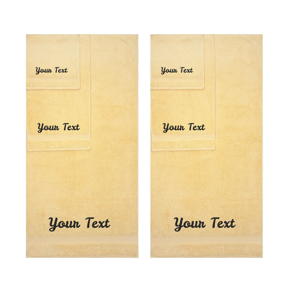Personalized Towels, Hotel & Spa Quality, Super Soft, Highly Absorbent, 100% Turkish Genuine Cotton Monogrammed Towel by La'Hammam La'Hammam