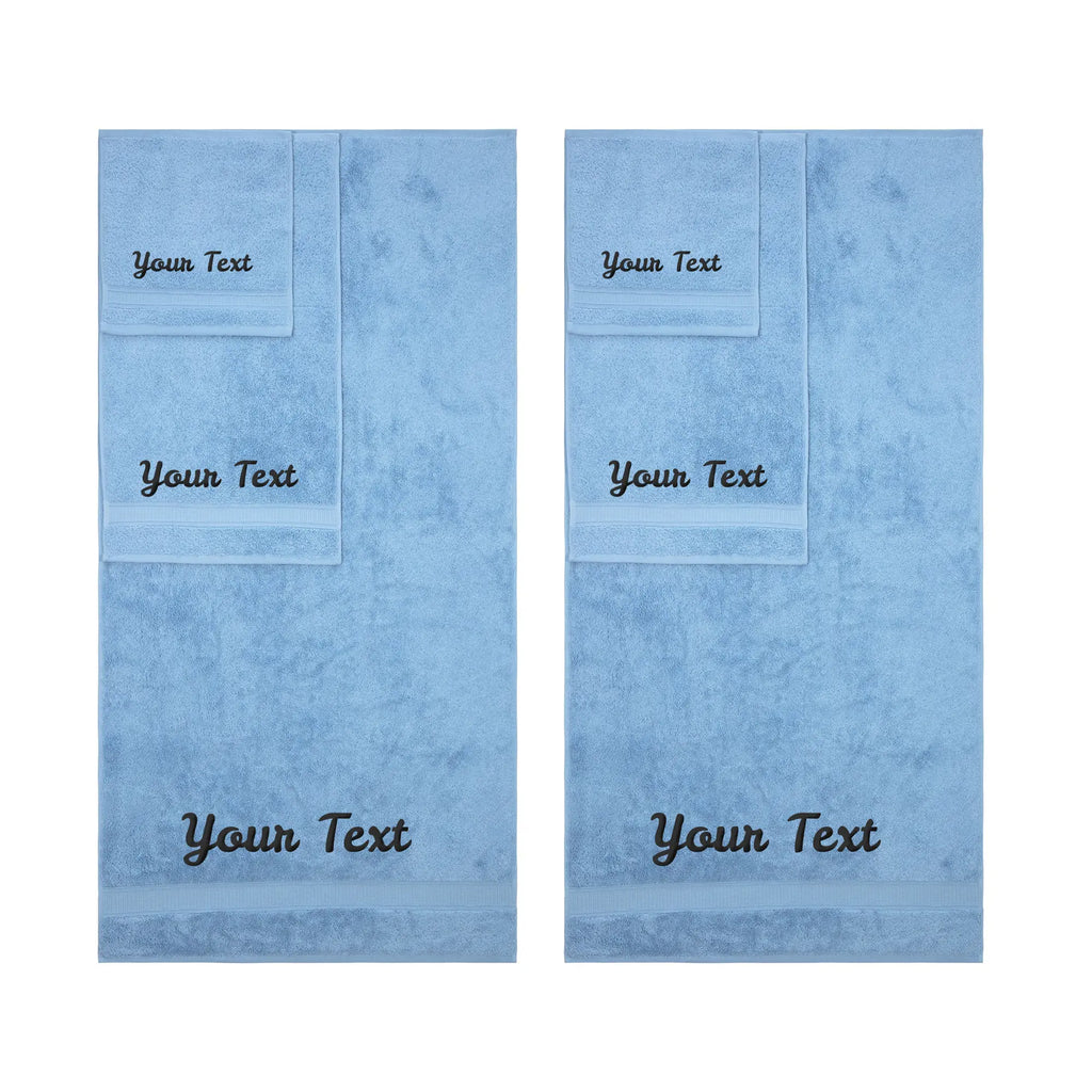 Personalized Towels, Hotel & Spa Quality, Super Soft, Highly Absorbent, 100% Turkish Genuine Cotton Monogrammed Towel by La'Hammam La'Hammam