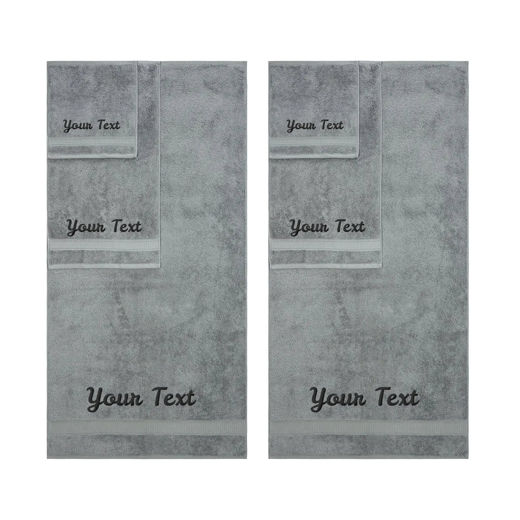 Personalized Towels, Hotel & Spa Quality, Super Soft, Highly Absorbent, 100% Turkish Genuine Cotton Monogrammed Towel by La'Hammam La'Hammam