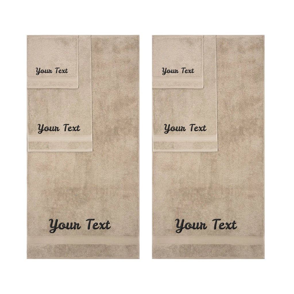 Personalized Towels, Hotel & Spa Quality, Super Soft, Highly Absorbent, 100% Turkish Genuine Cotton Monogrammed Towel by La'Hammam La'Hammam