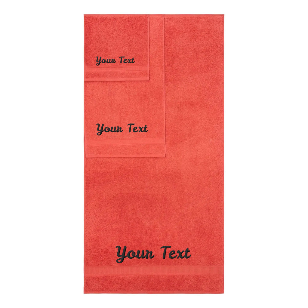 Personalized Towels, Hotel & Spa Quality, Super Soft, Highly Absorbent, 100% Turkish Genuine Cotton Monogrammed Towel by La'Hammam La'Hammam