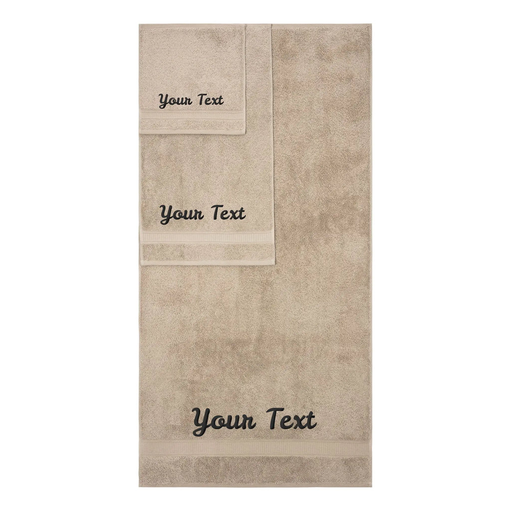 Personalized Towels, Hotel & Spa Quality, Super Soft, Highly Absorbent, 100% Turkish Genuine Cotton Monogrammed Towel by La'Hammam La'Hammam