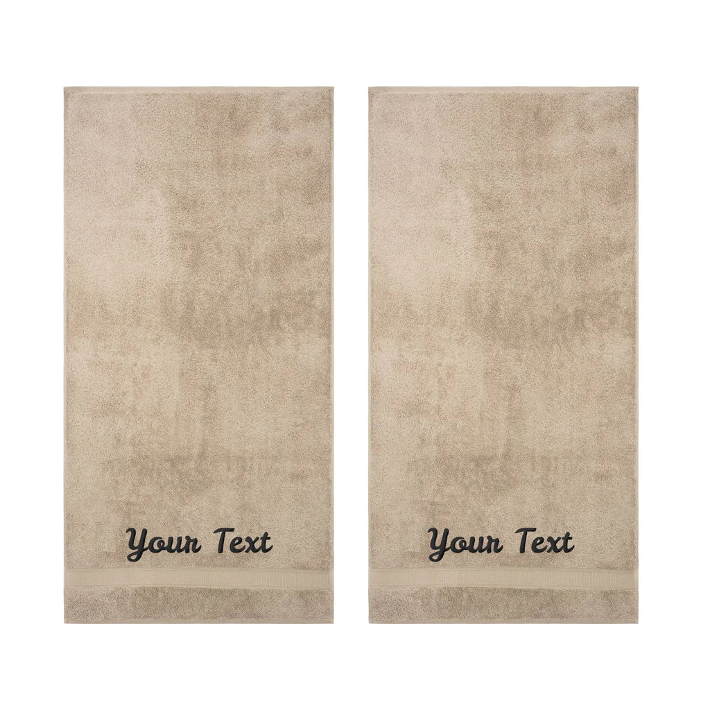 Personalized Towels, Hotel & Spa Quality, Super Soft, Highly Absorbent, 100% Turkish Genuine Cotton Monogrammed Towel by La'Hammam La'Hammam