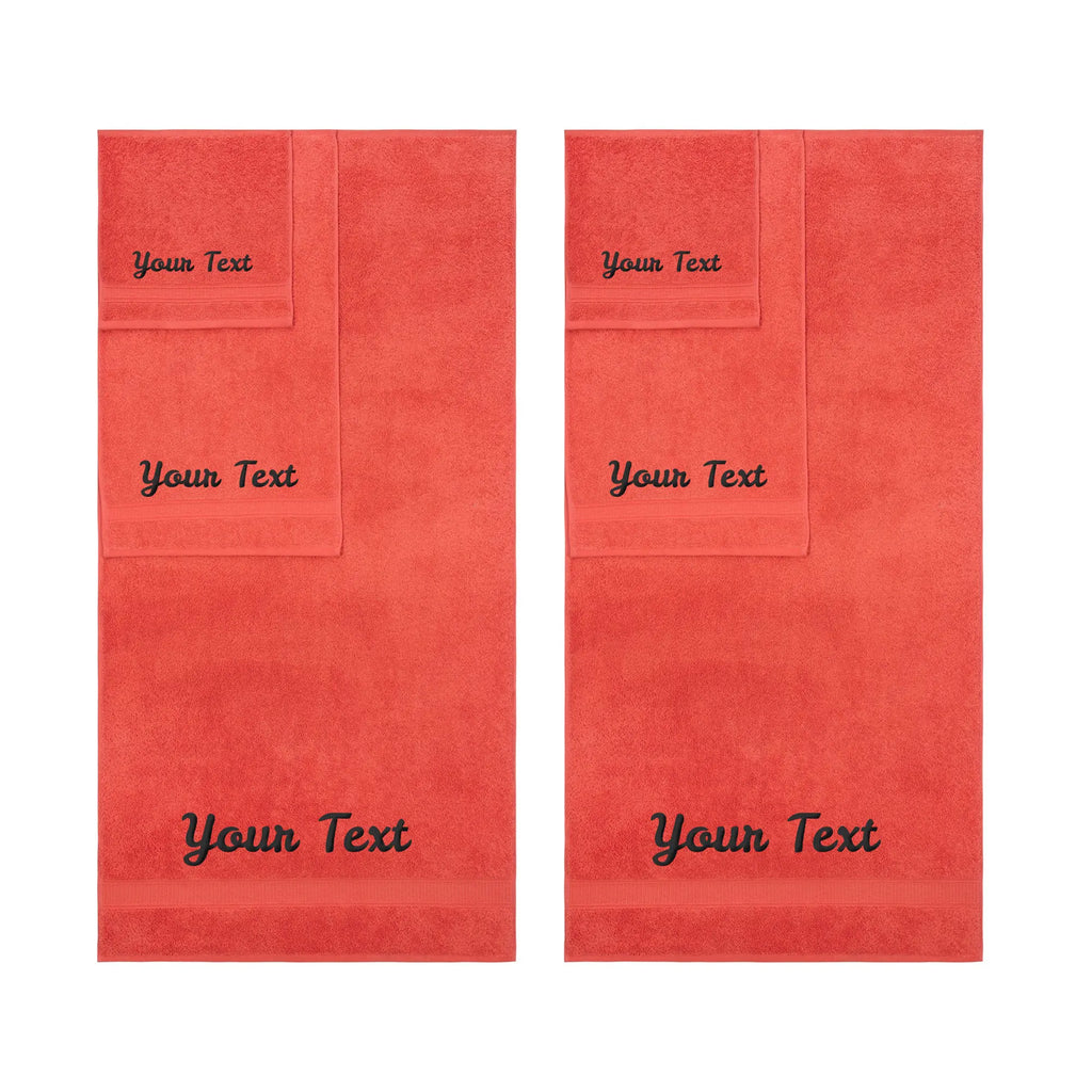 Personalized Towels, Hotel & Spa Quality, Super Soft, Highly Absorbent, 100% Turkish Genuine Cotton Monogrammed Towel by La'Hammam La'Hammam