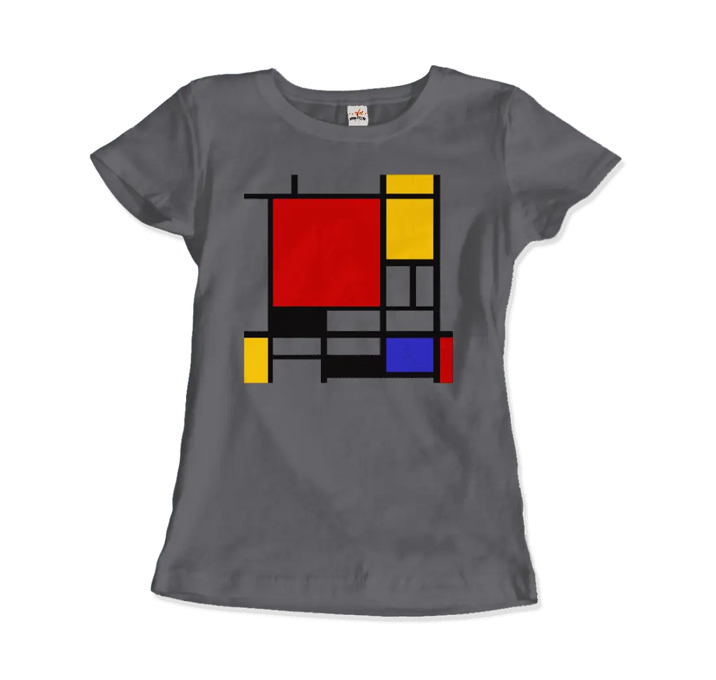 Piet Mondrian - Composition with Red, Yellow, and Blue - 1942 Artwork T-Shirt by Art-O-Rama Shop ART-O-RAMA-SHOP