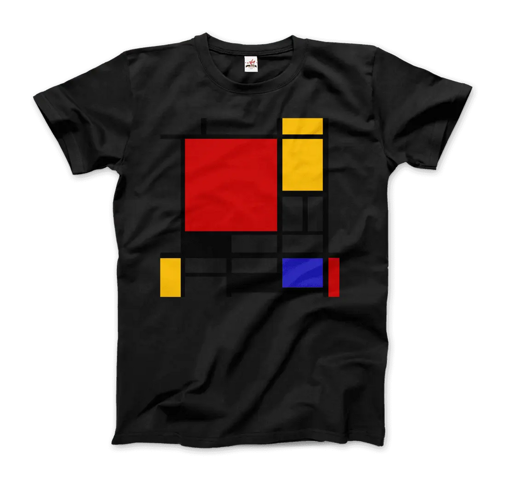 Piet Mondrian - Composition with Red, Yellow, and Blue - 1942 Artwork T-Shirt by Art-O-Rama Shop ART-O-RAMA-SHOP
