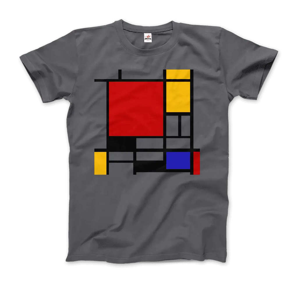 Piet Mondrian - Composition with Red, Yellow, and Blue - 1942 Artwork T-Shirt by Art-O-Rama Shop ART-O-RAMA-SHOP