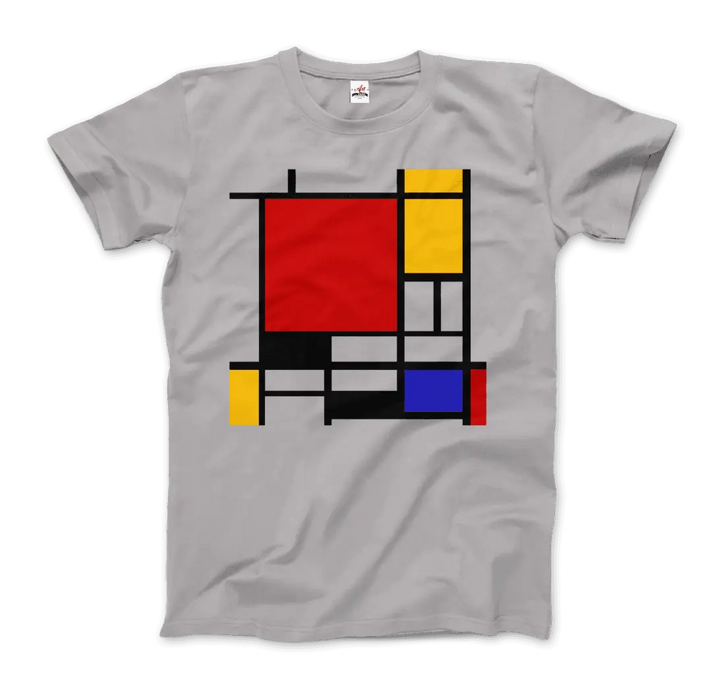 Piet Mondrian - Composition with Red, Yellow, and Blue - 1942 Artwork T-Shirt by Art-O-Rama Shop ART-O-RAMA-SHOP