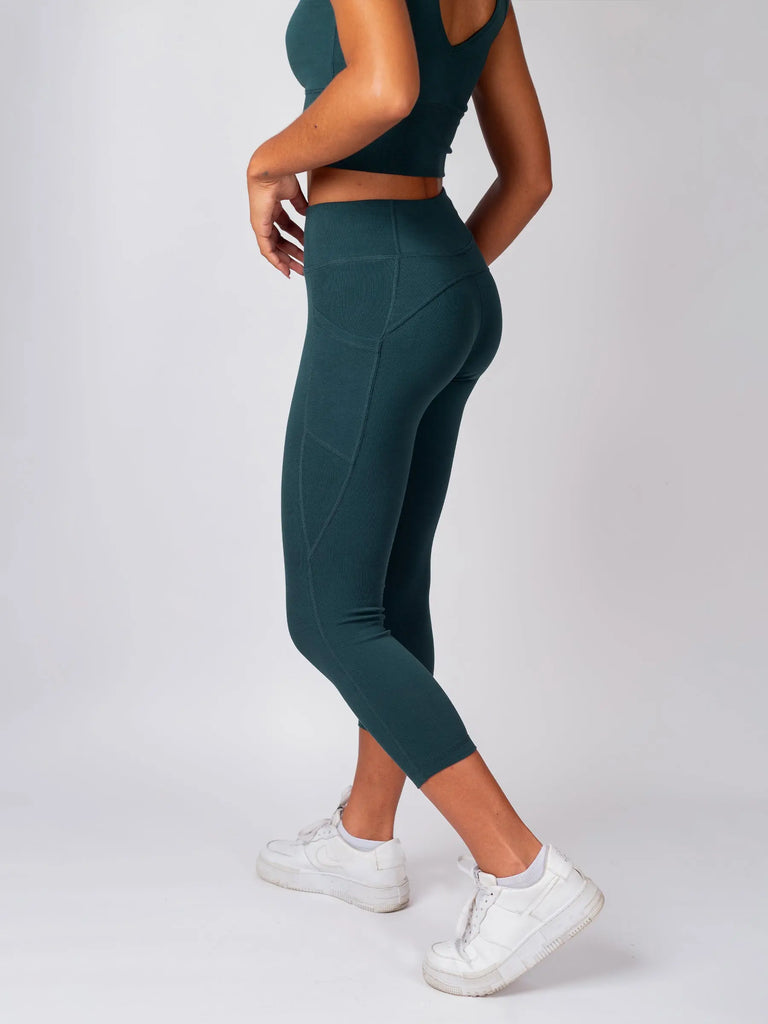 PlantTec™ Organic Crop/Petite Leggings | Monstera by Happy Earth Happy Earth