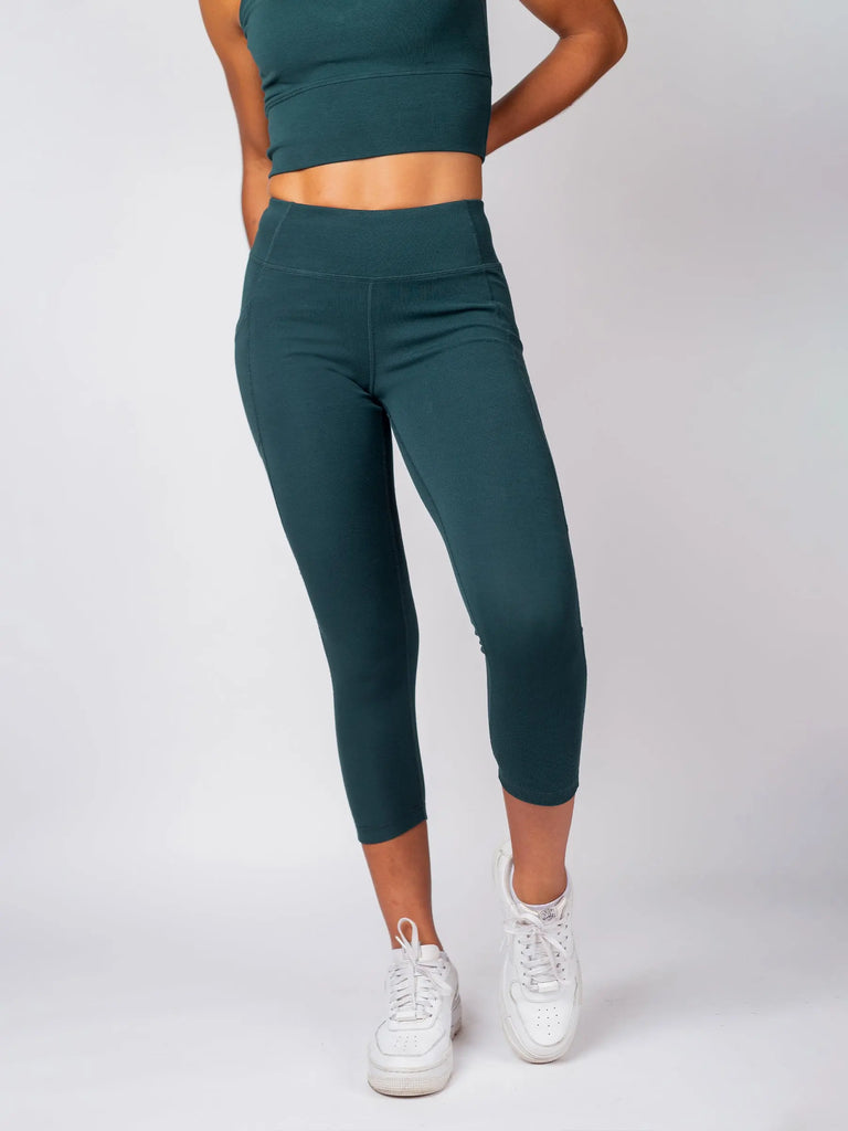 PlantTec™ Organic Crop/Petite Leggings | Monstera by Happy Earth Happy Earth