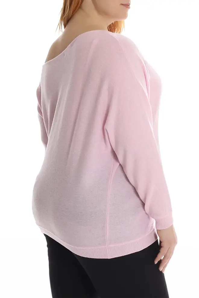 Plus Size Cashmere Off the Shoulder Top by Minnie Rose Minnie Rose