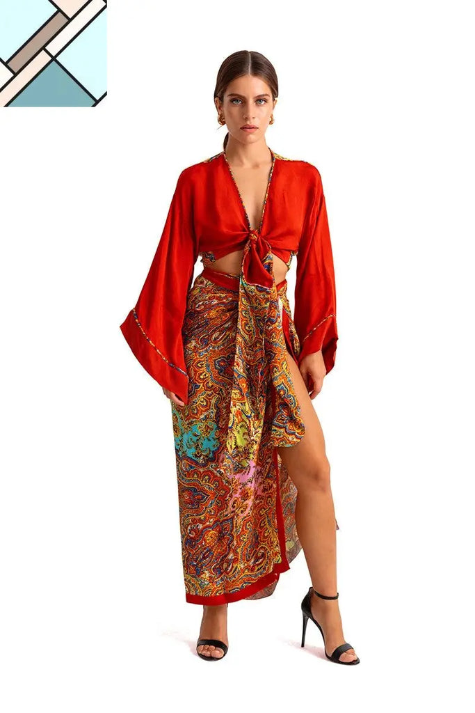 Poppy Tie Front Top MOVOM