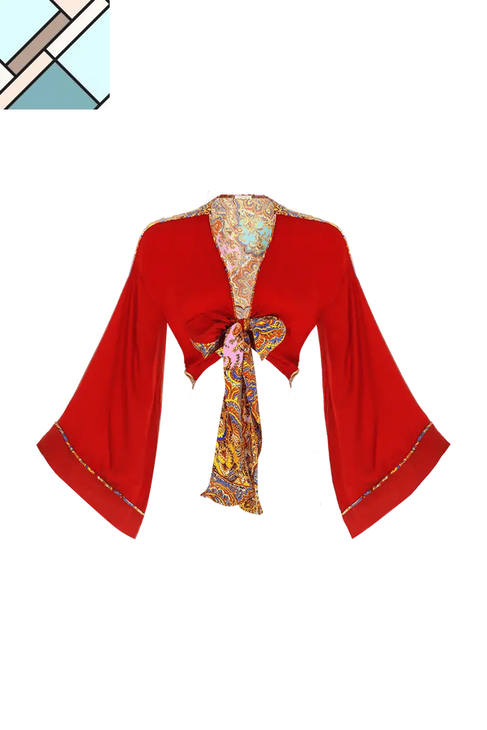 Poppy Tie Front Top MOVOM