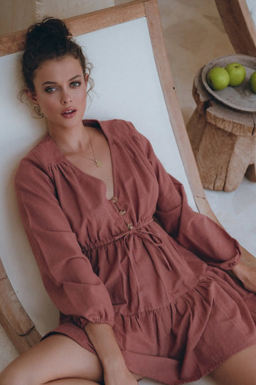 Positano Linen Mini Dress by Bali Lane Ladiesse
