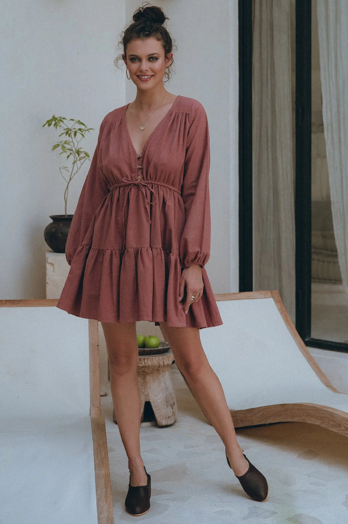 Positano Linen Mini Dress by Bali Lane Ladiesse