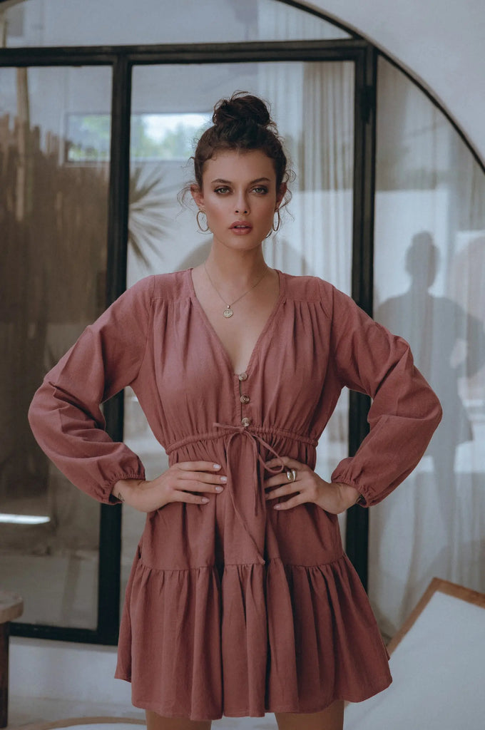 Positano Linen Mini Dress by Bali Lane Ladiesse