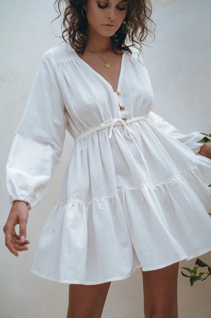Positano Linen Mini Dress by Bali Lane Ladiesse
