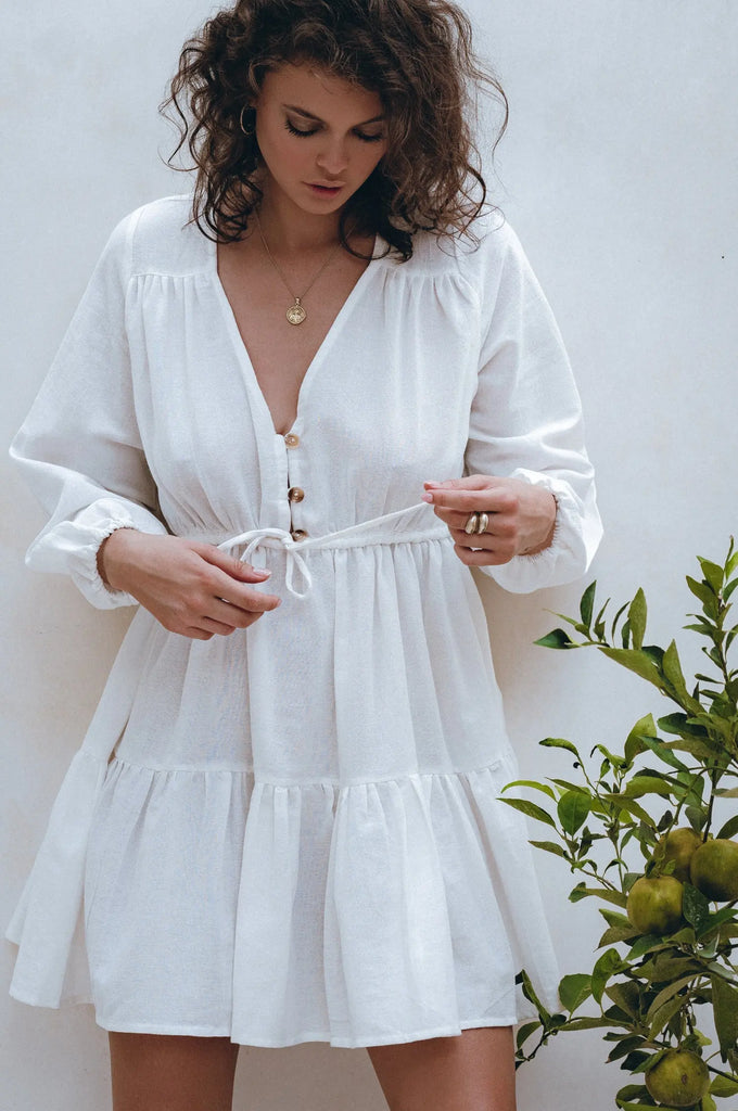 Positano Linen Mini Dress by Bali Lane Ladiesse