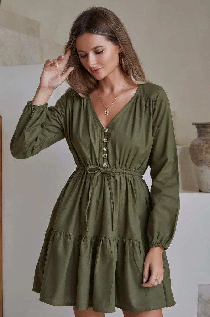 Positano Linen Mini Dress by Bali Lane Ladiesse