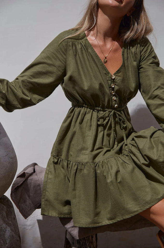 Positano Linen Mini Dress by Bali Lane Ladiesse