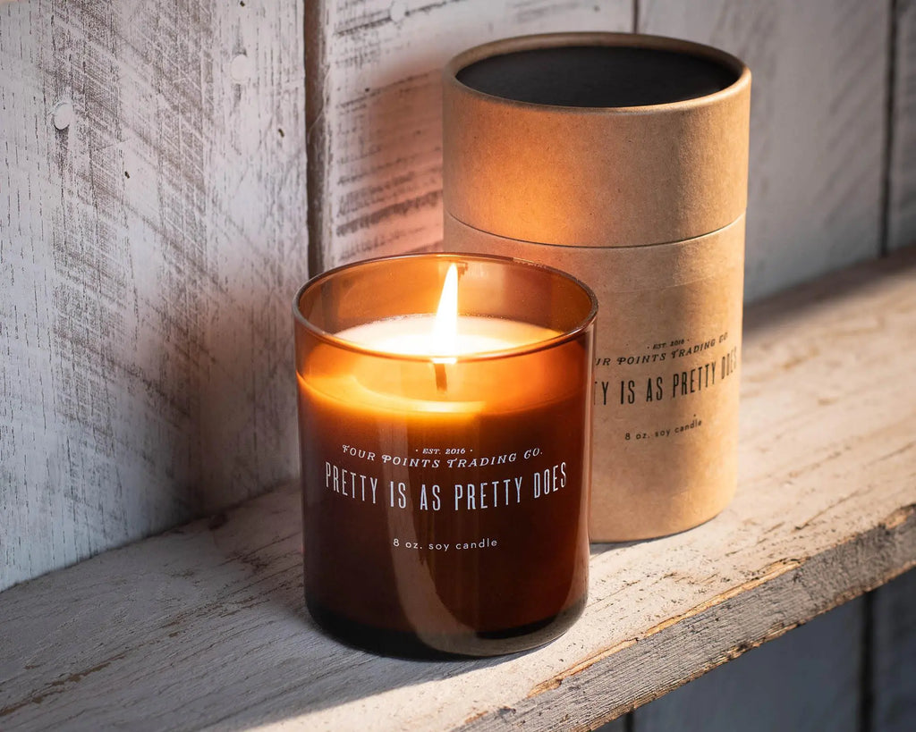 Pretty Is As Pretty Does 8oz Soy Scented Candle by Four Points Trading Co. FOUR POINTS TRADING CO.