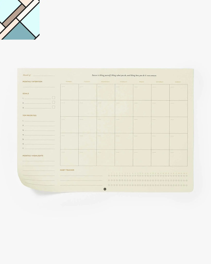 Productivity Monthly Desk Pad by Intelligent Change INTELLIGENT CHANGE