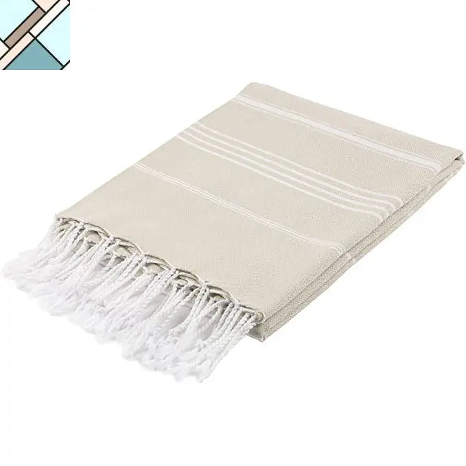 Pure Series Sustainable Turkish Towel Beige by Eco Hilana HILANA UPCYCLED COTTON