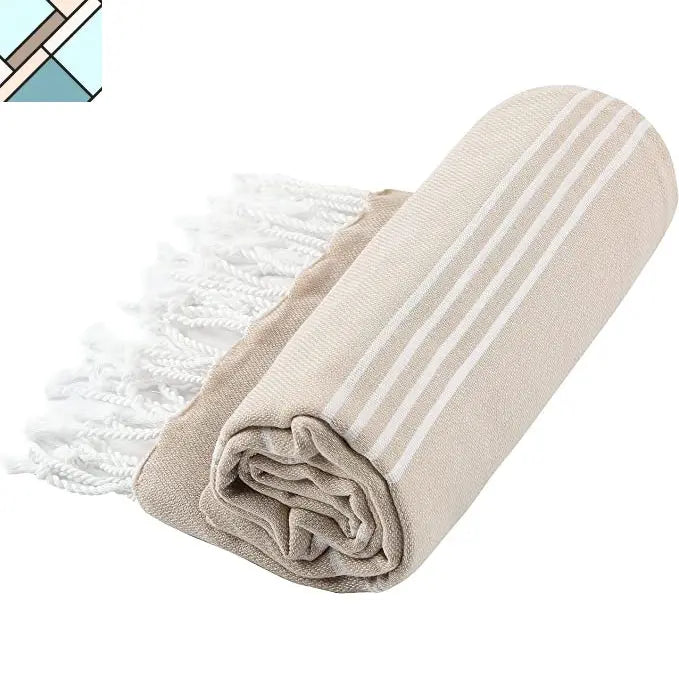 Pure Series Sustainable Turkish Towel Beige by Eco Hilana HILANA UPCYCLED COTTON