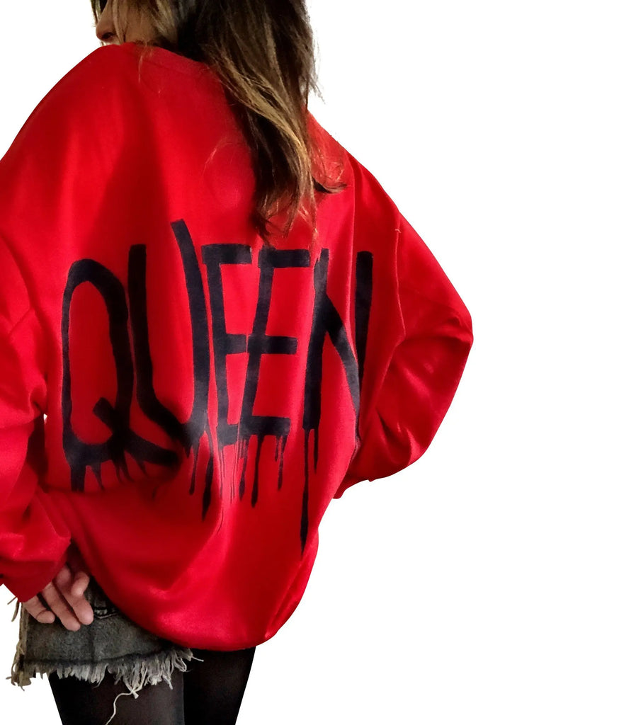 'QUEENING' PAINTED SWEATSHIRT by Wren + Glory Wren + Glory