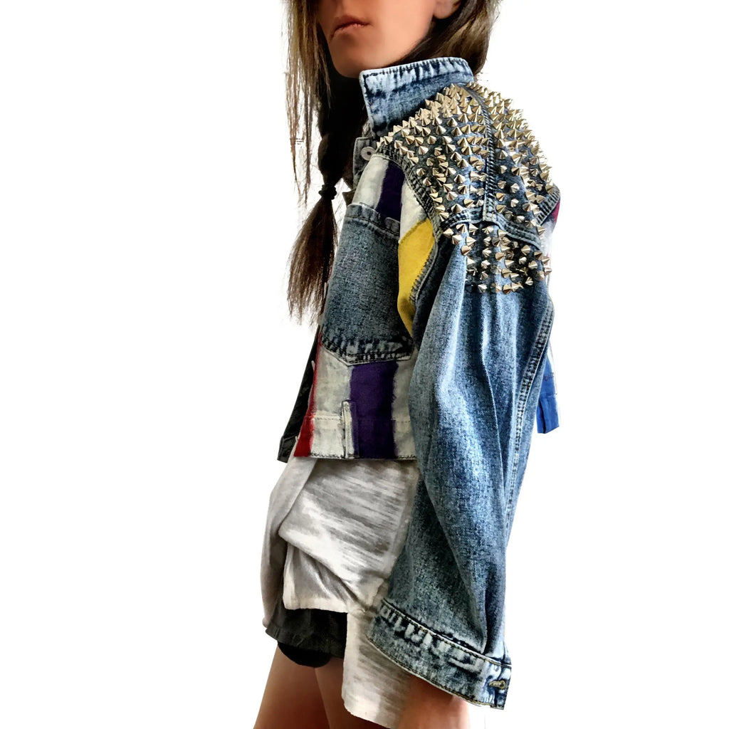 'RAINBOW SPIKE' DENIM JACKET by Wren + Glory Wren + Glory