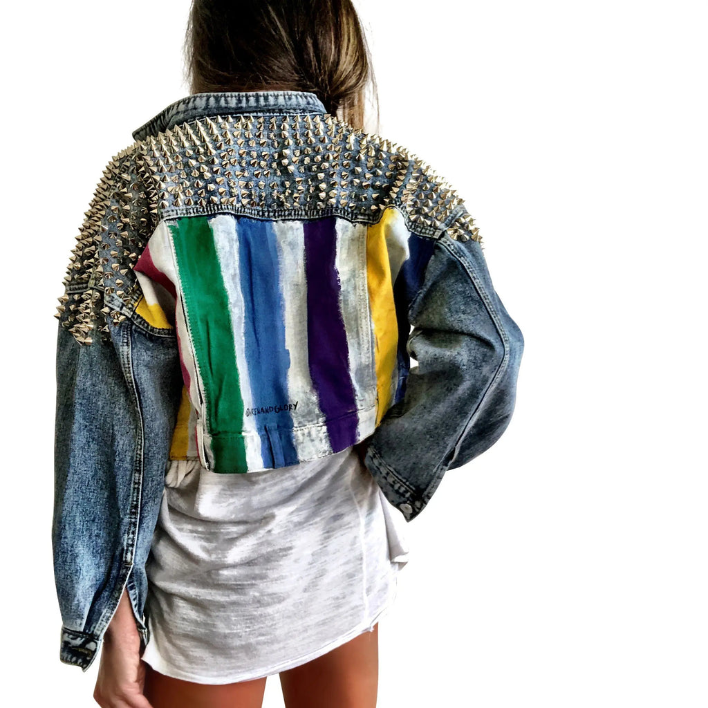 'RAINBOW SPIKE' DENIM JACKET by Wren + Glory Wren + Glory