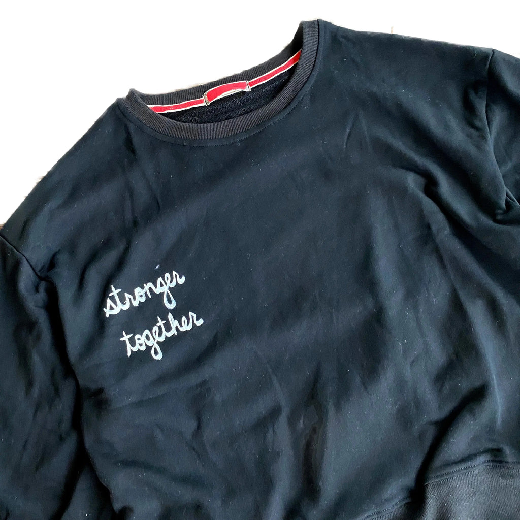 'RED, WHITE & BLUE LOVE' PAINTED SWEATSHIRT by Wren + Glory Wren + Glory